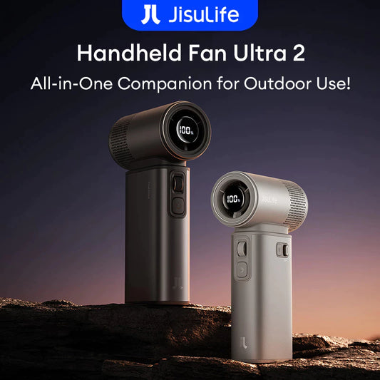 JISULIFE Portable Handheld Fan Ultra2, 9000mAh Max 25 Hrs(Local Singapore set)