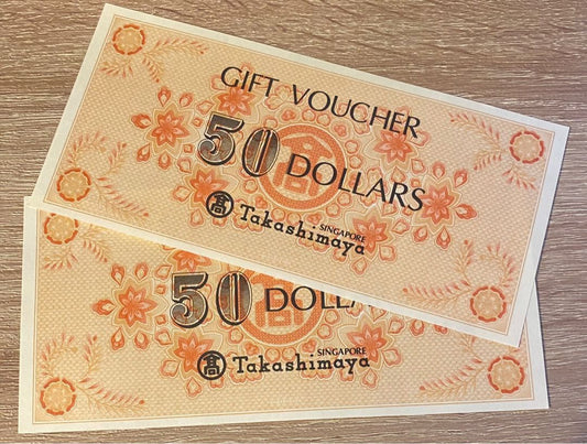Takashimaya Vouchers - $50 & $10