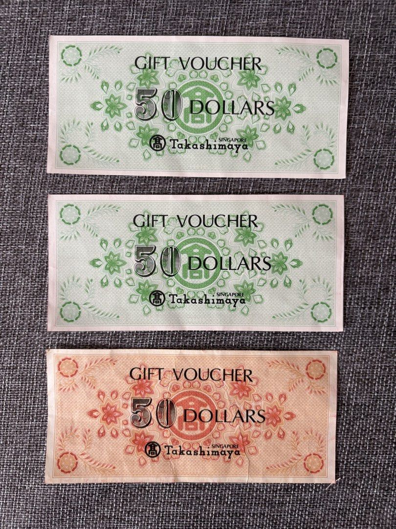 Takashimaya Vouchers - $50 & $10