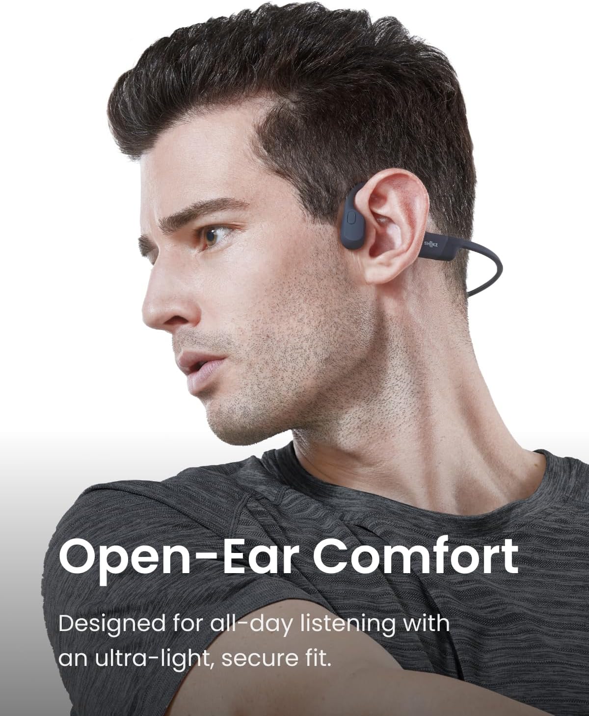 SHOKZ OpenRun Bone Conduction Headphones – Black   (SG Local Set | 2-Year Shokz Warranty)