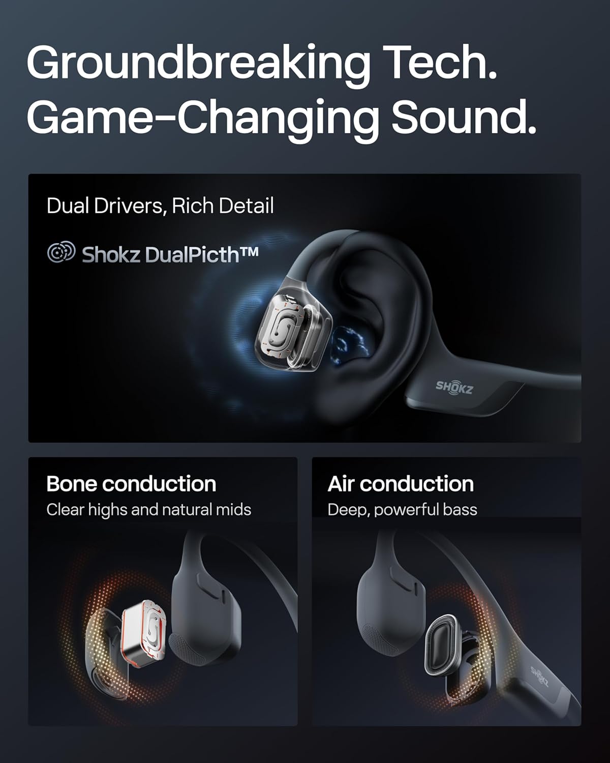 SHOKZ OpenRun Pro 2 Bone Conduction Sports Headphones