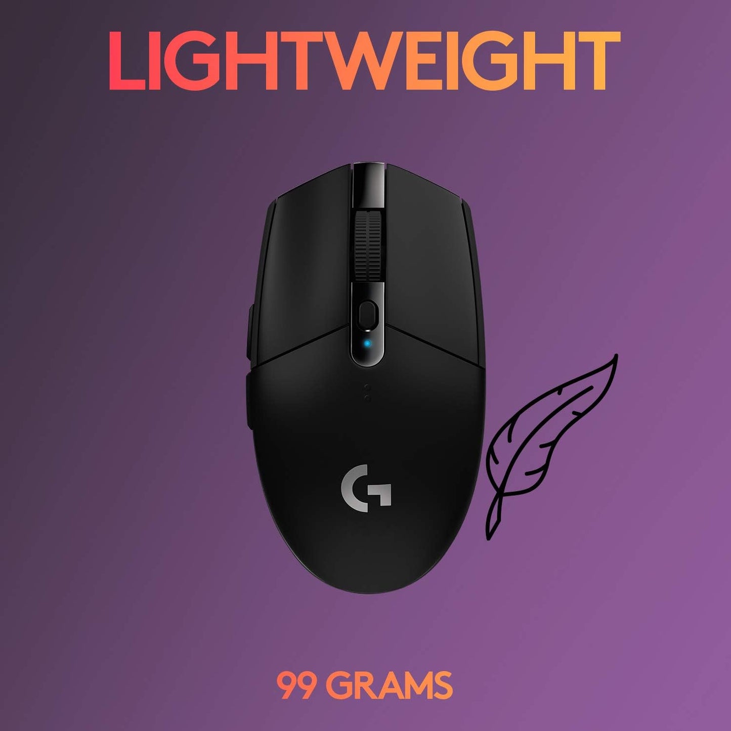 Logitech G304 Lightspeed Wireless Gaming Mouse (Black)
