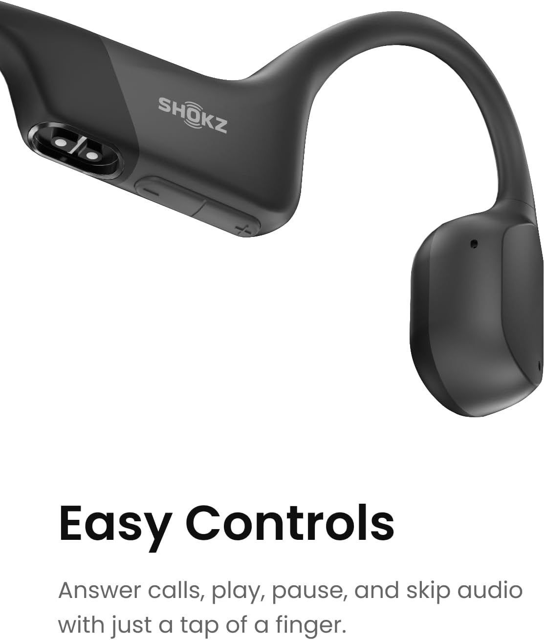 SHOKZ OpenRun Bone Conduction Headphones – Black   (SG Local Set | 2-Year Shokz Warranty)