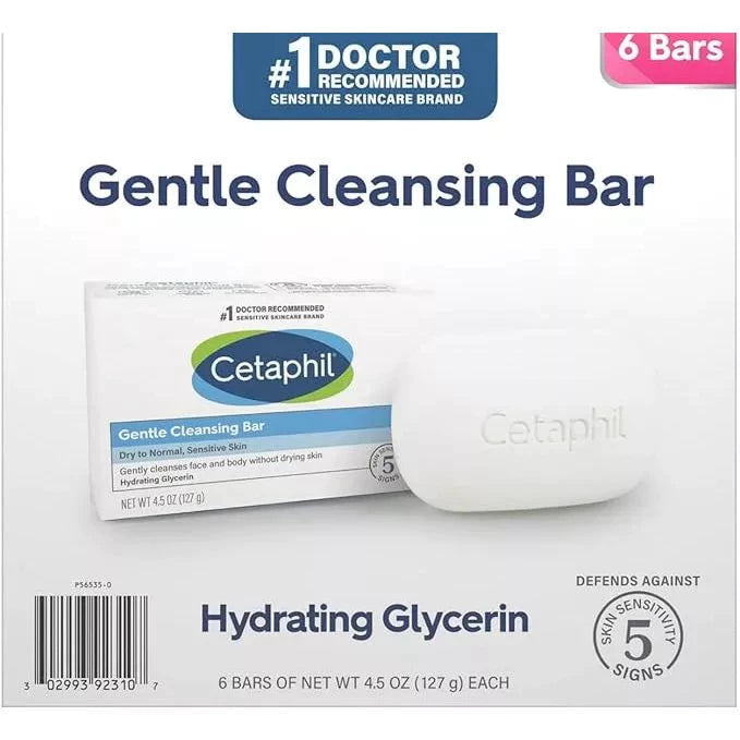 Cetaphil Gentle Cleansing Bar 4.50 Oz (3 to 12)
