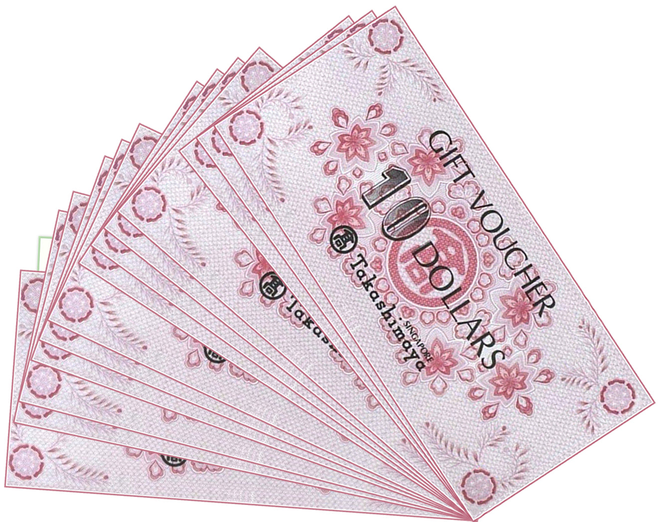 Takashimaya Vouchers - $50 & $10